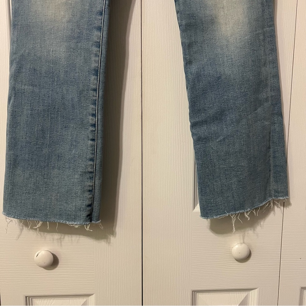 Mother The Hustler Ankle Fray Jeans Raw Hem NWT in Au Revoir size 31 - Picture 9 of 15